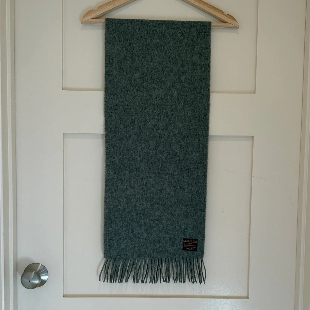100% Cashmere Scarf Gray Soft Winter Scarf Classic Luxury Made in Germany